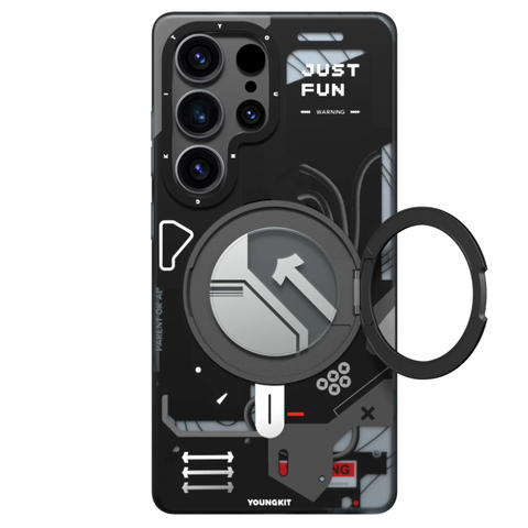 Étui magnétique antichoc YoungKit pour S25 Ultra avec anneau 360