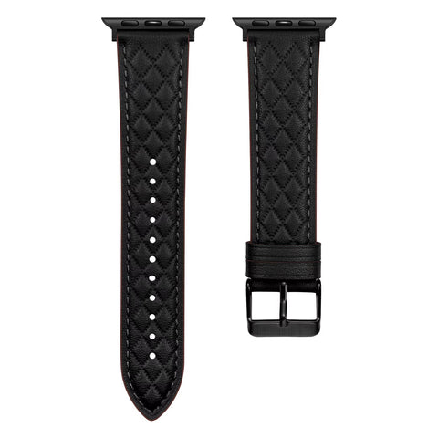 Bracelet en cuir Vintage Noir-pour Apple watch 44/45/46mm