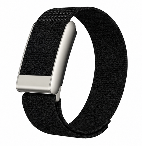 Bracelet en Nylon noir pour Whoop 5.0-Noir
