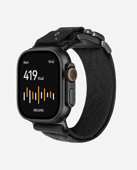AULUMU C03 Titanium Mag Buckle Quick-Release Band-Black 45/46/49mm