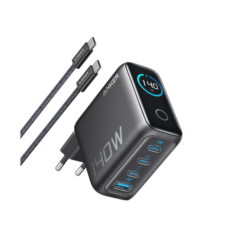 Chargeur Anker Zolo (140 W, 4 ports, PD 3.1) avec câble USB-C ( VERSION EUROPE)
