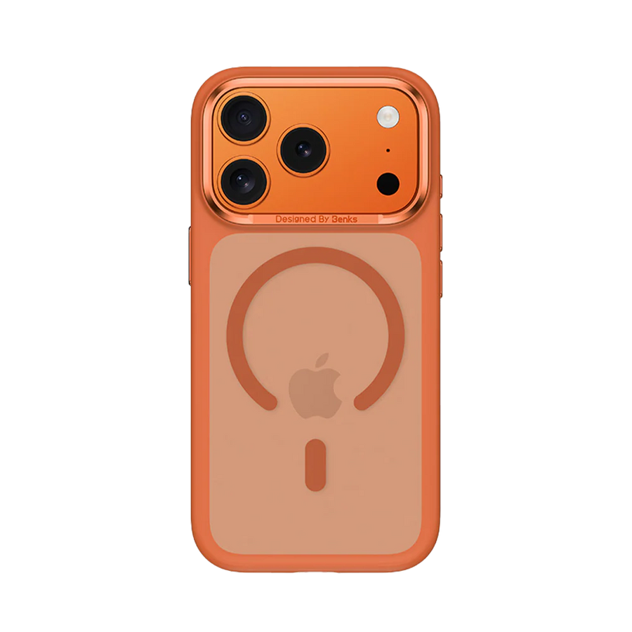 COQUE BENKS MIST COMPATIBLE IPHONE 17 PRO MAX-ORANGE