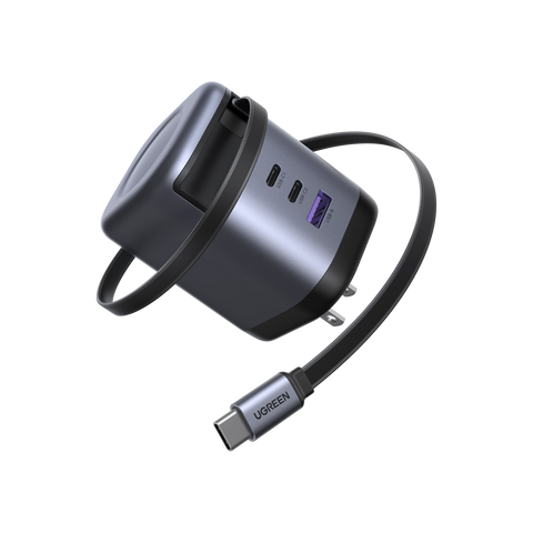 UGREEN Nexode 100W Charger with Retractable USB-C Cable ( ADAPTATEUR PRISE EU OFFERT