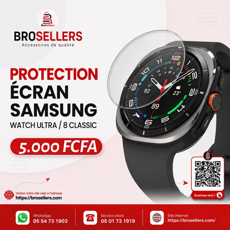 PROTECTION ECRAN SAMSUNG WATCH ULTRA / 8 CLASSIC