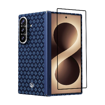 Benks [Grand Combo] ArmorGrid Air Bleu Azure conçu avec du Kevlar® pour Samsung Galaxy Z Fold 8 Ultra(Fold long · Triple Camera)