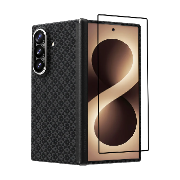 Benks [Grand Combo] ArmorGrid Air Obsidian Black conçu avec du Kevlar® pour Samsung Galaxy Z Fold 8 Ultra(Fold long · Triple Camera)