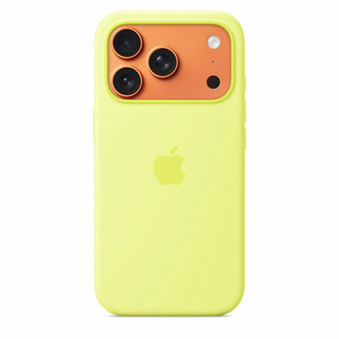 Coque Silicone Magsafe compatible iPhone 17 pro max-Jaune Fluor