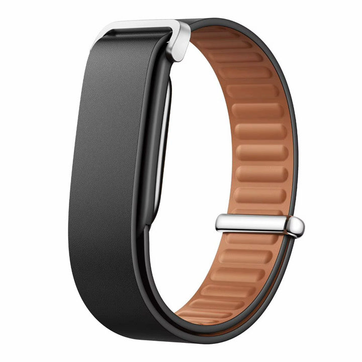 Bracelet de rechange en cuir pour Google Fitbit Air-Noir