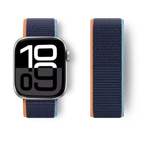 Bracelet en nylon Deep Navy  pour Apple watch 44/45/46mm