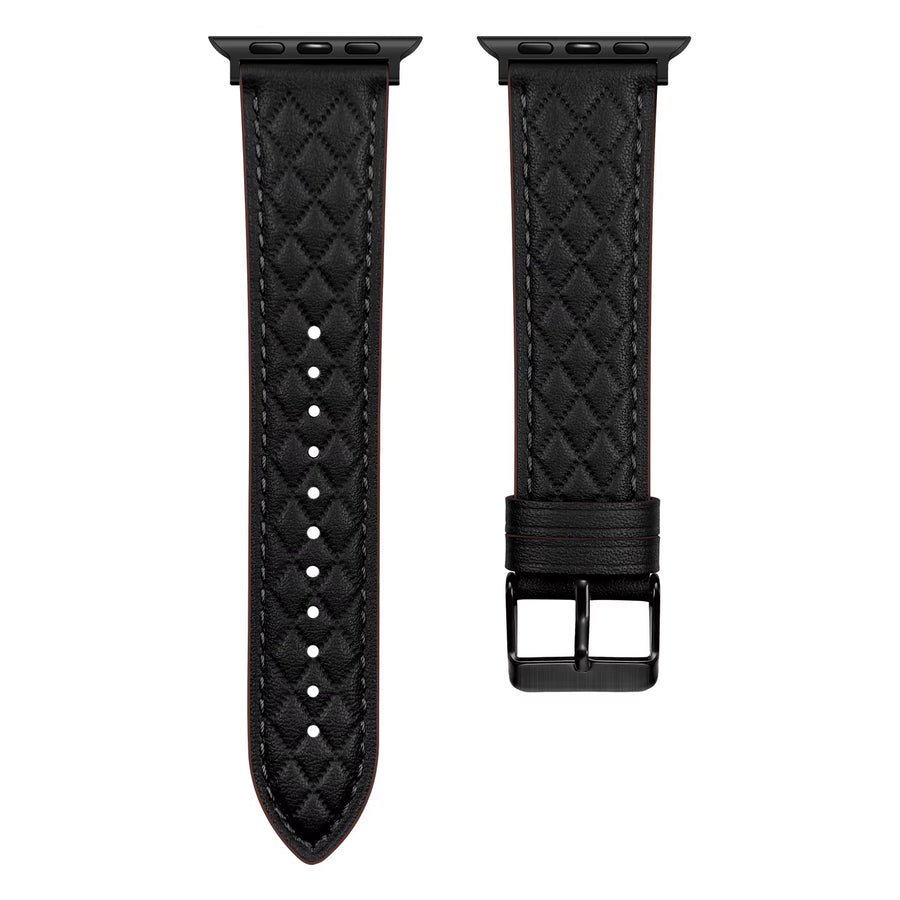Bracelet en cuir Vintage Noir-pour Apple watch 44/45/46mm